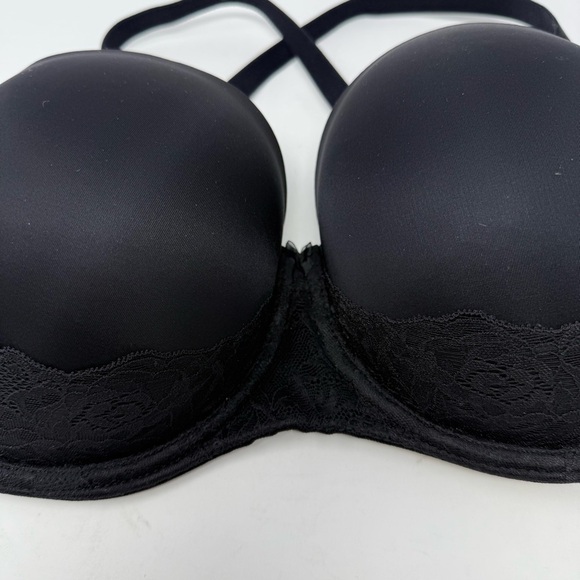 Torrid Black Lace Bombshell Everyday Strapless Push-Up Bra 38DDD - Picture 7 of 14